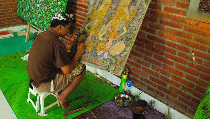 Maler in Ubud, Zentralbali