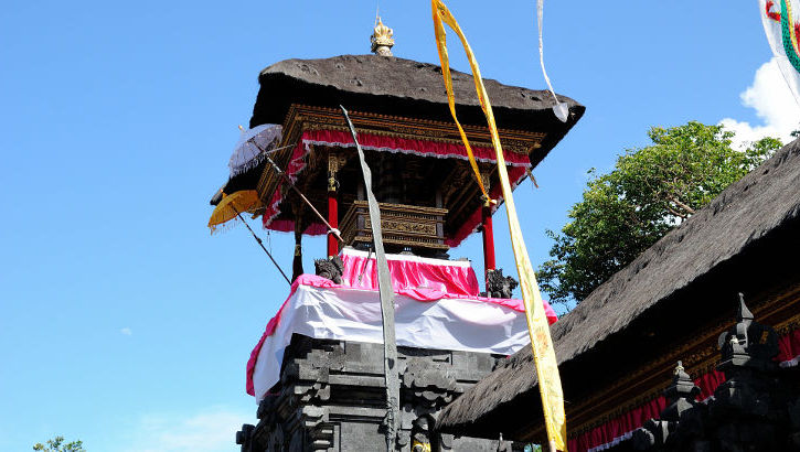 Trommelturm des Pura Goa Lawah, Bali