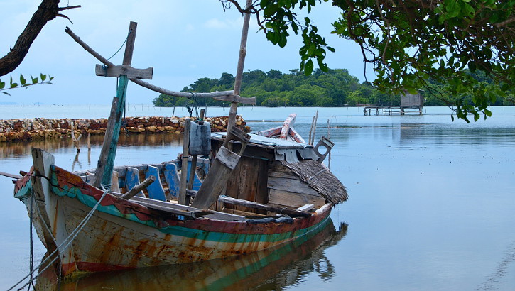 Boot vor den Karimunjawa Inseln