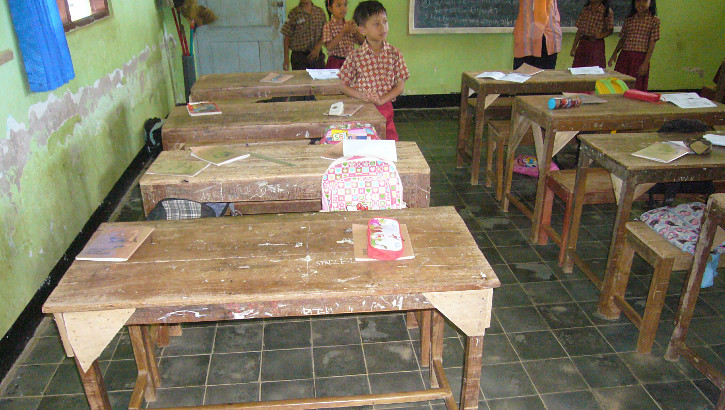 Kinderzimmer in Banyumas auf Java, Indonesien